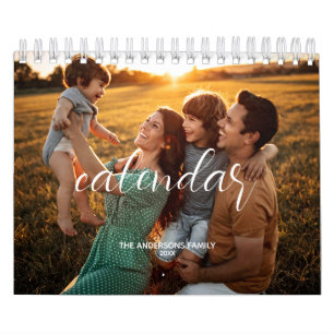 2025 Family Custom Photo Chic Script Calendar
