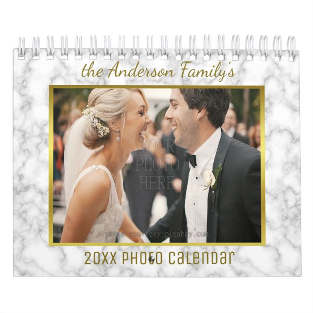 2025 Family Photo | Patterns Easy Custom Template Calendar (Cover)