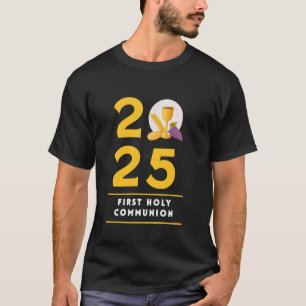 2025 First Holy Communion Bread Chalice Boys Girls T-Shirt