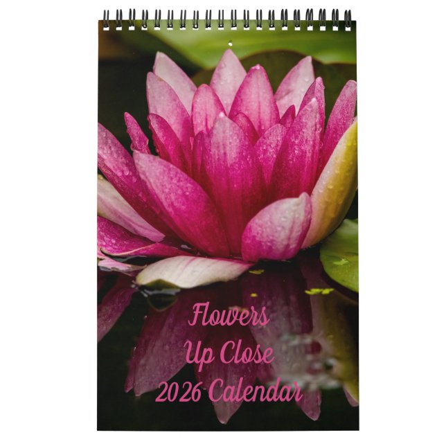 2025 Flowers Up Close One Page Wall Calendar (Cover)