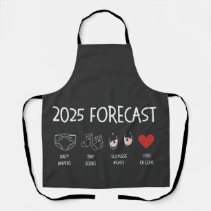 2025 Forecast Mum To Be New Year Apron