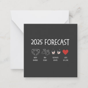 2025 Forecast Mum To Be New Year  Card