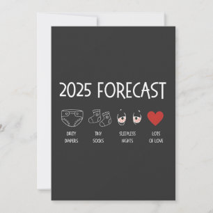 2025 Forecast Mum To Be New Year Holiday Card