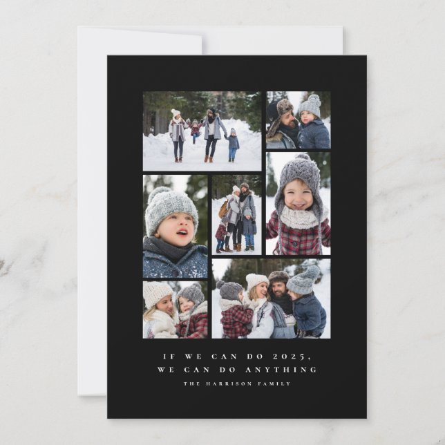 2025 funny inspirational photo collage holiday card (Front)