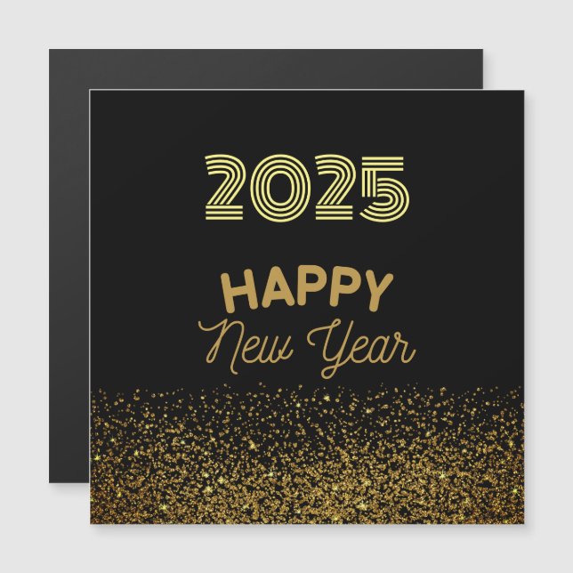 2025 - golden&black artistic magnetic card (Front/Back)