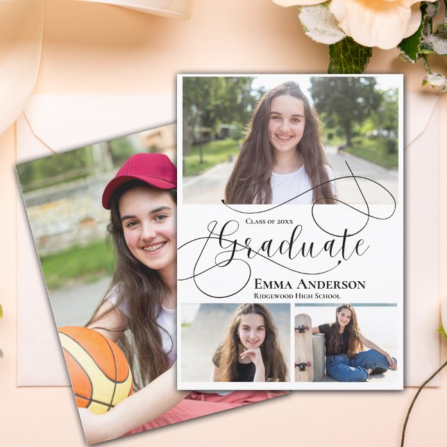 2025 Grad Multi Photo Graduation Announcement  (2025 Grad Multi Photo Graduation Announcement)