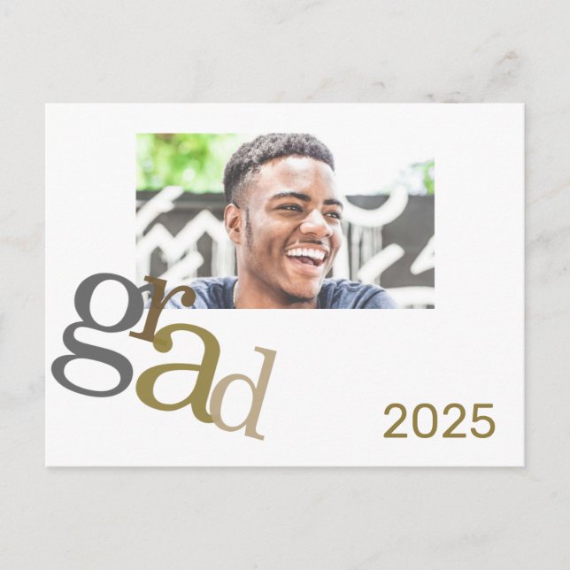 2025 Grad Photo Announcement Card (Front)