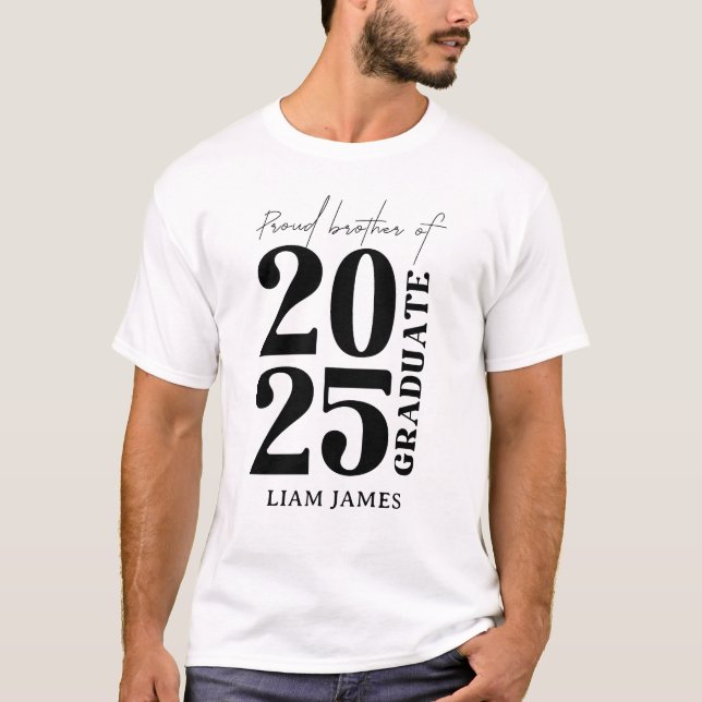 2025 graduate Brother Graduation Ceremony party  T-Shirt (Front)