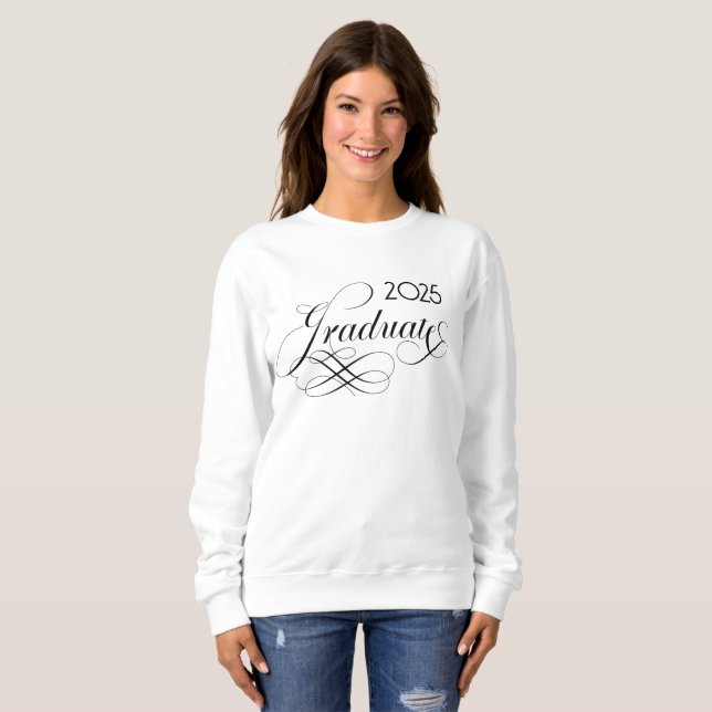 2025 Graduate Script Calligraphy Sweatshirt (Front Full)