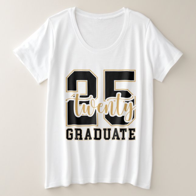2025  Graduate  T-Shirt Plus Size T-Shirt (Design Front)