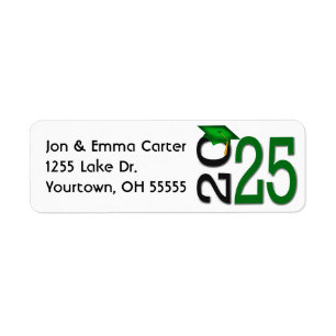 2025 Graduation Black and Green School Colours