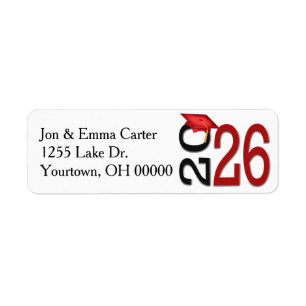 2025 Graduation Black and Red School Colours