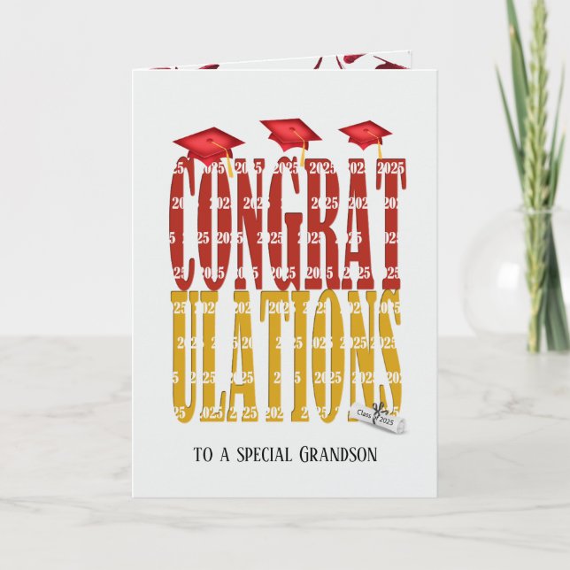 2025 Graduation for Grandson Card (Front)