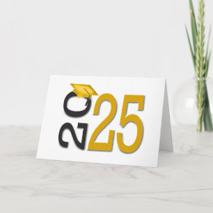 2025 Graduation Gold and Black Card