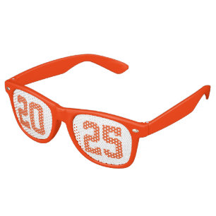 2025 Graduation Party Cool Orange Varsity Retro Sunglasses
