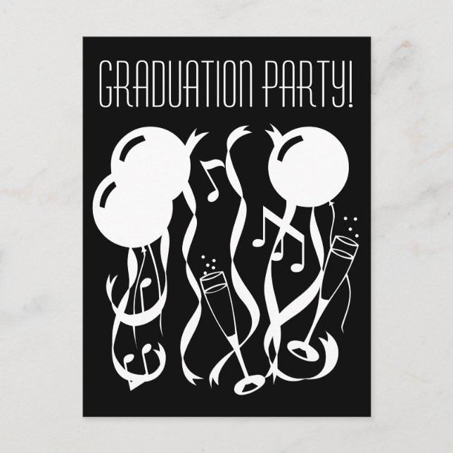 2025 Graduation party invitation postcards (Front)