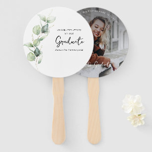 2025 Graduation Photo Eucalyptus Graduate Hand Fan