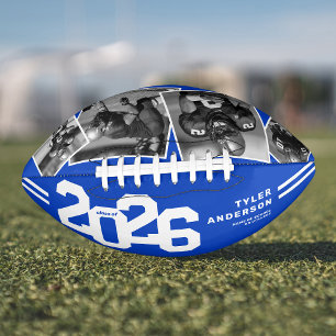 2025 Graduation Senior 4 Photo Blue Football