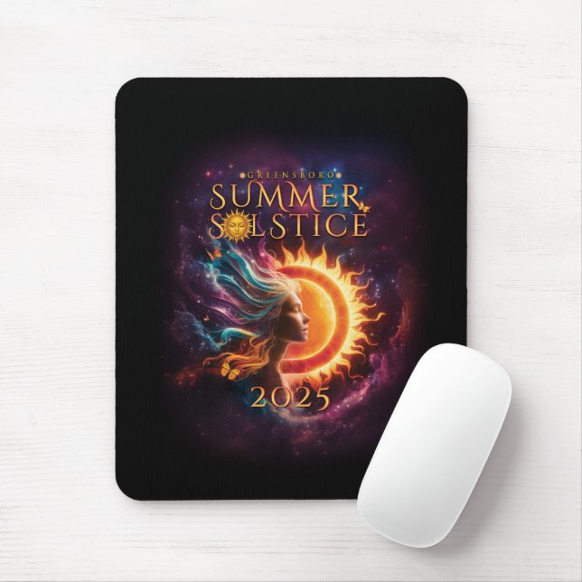 2025 Greensboro Summer Solstice Festival Dated Mouse Pad (With Mouse)