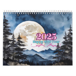 2025 Happy New Year Calendar 12 Full Colour Artwor