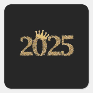 2025 Happy New Year Square Sticker