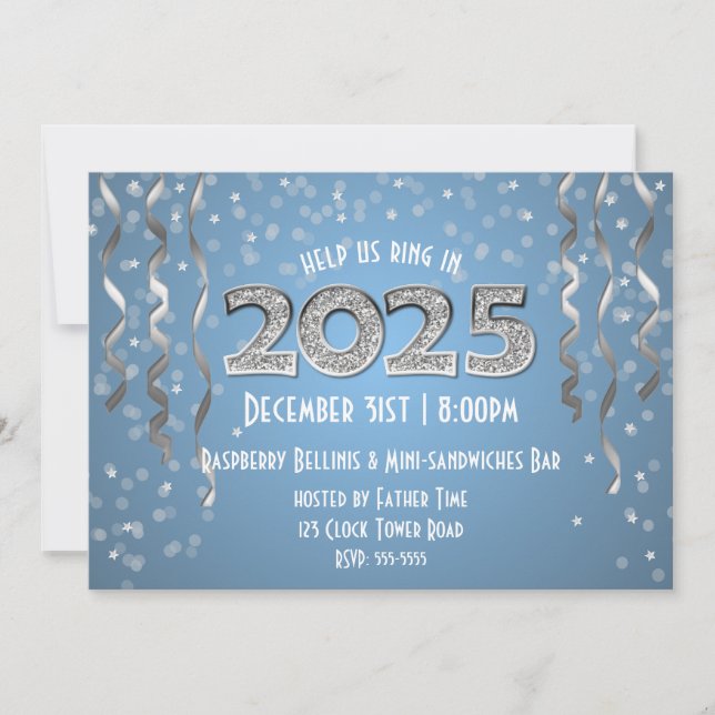 2025 in Diamonds New Year's Eve Invitation (Front)