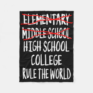 2025 Junior High Graduation Funny Middle School Gr Fleece Blanket