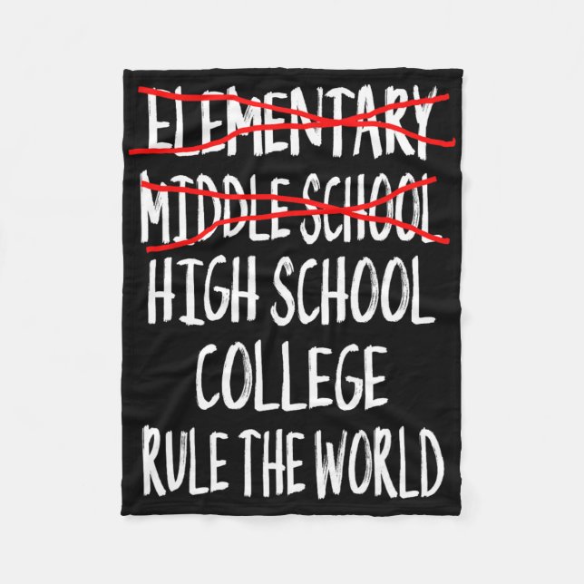 2025 Junior High Graduation Funny Middle School Gr Fleece Blanket (Front)