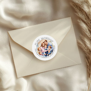 2025 JW Pure Worship Convention Family  Classic Round Sticker