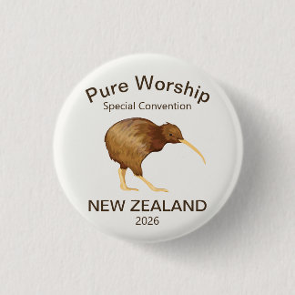 2025 JW SpecialConvention New Zealand Pure Worship 3 Cm Round Badge