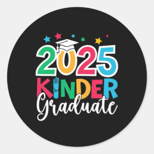 2025 Kinder Graduate Kindergarten Graduation 2025  Classic Round Sticker