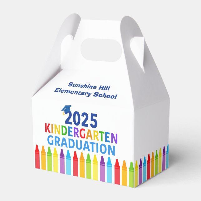 2025 Kindergarten Graduation Custom School Party Favour Box (Front Side)