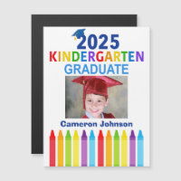 2025 Kindergarten Graduation Photo Magnet Card