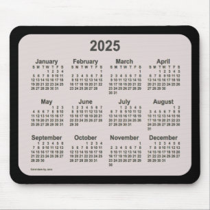 2025 La Boca on Black Calendar by Janz Two Tone Mouse Pad
