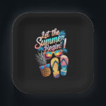 2025 Let The Summer Begin 2025 Summer Vacation Paper Plate<br><div class="desc">2025 Let The Summer Begin 2025 Summer Vacation Beach Trips</div>