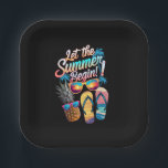 2025 Let The Summer Begin 2025 Summer Vacation Paper Plate<br><div class="desc">2025 Let The Summer Begin 2025 Summer Vacation Beach Trips</div>