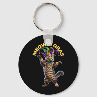 2025 Matching Mens Womans Funny Meowdi Gras Cat Ma Key Ring