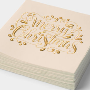 2025 Merry Christmas Xmas Foil Napkins