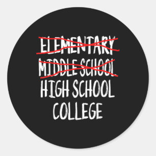 2025 Middle School Graduation Junior High School G Classic Round Sticker