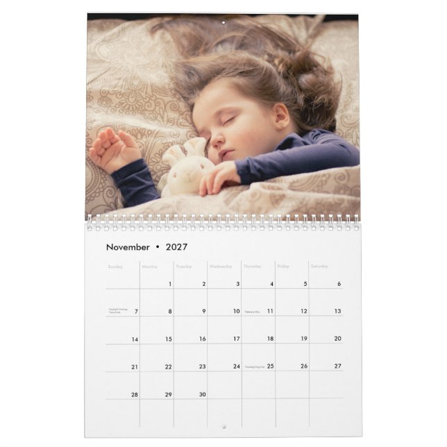 2025 Modern Custom Photo Create Your Own Family  Calendar (Nov 2027)