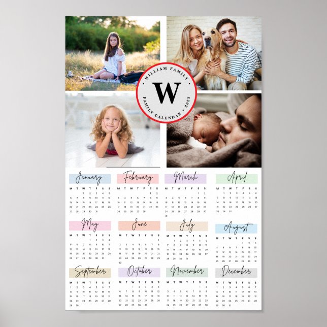 2025 Modern Family 4 Photo Collage Custom Poster (Front)