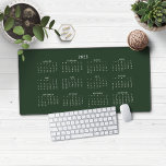 2025 Modern Forest Green Calendar Desk Mat<br><div class="desc">🌟This is for 2025🌟
2025 Forest Green Calendar Desk Mat Mouse Pad. This version is in chic Forest Green,  but the colours can easily be customised! Please contact us at cedarandstring@gmail.com if you need assistance with the design or matching products.</div>
