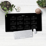 2025 Modern Minimailst Black and White Calendar Desk Mat<br><div class="desc">🌟This is for 2025🌟
2025 Modern Minimalist Black and White Calendar Desk Mat Mouse Pad. This version is in chic Black and White ,  but the colours can easily be customised! Please contact us at cedarandstring@gmail.com if you need assistance with the design or matching products.</div>
