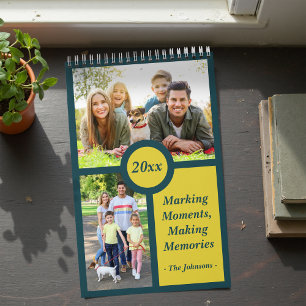 2025 Modern Minimalist Custom Family Photos & Text Calendar