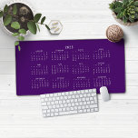 2025 Modern Royal Purple Calendar Desk Mat<br><div class="desc">🌟This is for 2025🌟
2025 Royal Purple Calendar Desk Mat Mouse Pad. This version is in chic Royal Purple,  but the colours can easily be customised! Please contact us at cedarandstring@gmail.com if you need assistance with the design or matching products.</div>
