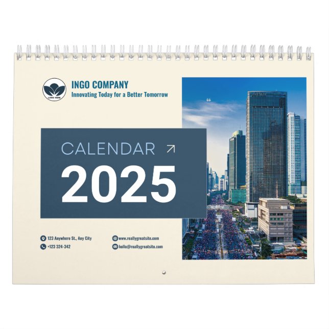 2025 Modern Script Family Photo, Custom Calendar (Cover)