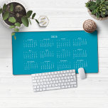 2025 Modern Teal Blue Calendar Desk Mat<br><div class="desc">🌟This is for 2025🌟
2025 Modern Teal Blue Calendar Desk Mat Mouse Pad. This version is in chic teal blue,  but the colours can easily be customised! Please contact us at cedarandstring@gmail.com if you need assistance with the design or matching products.</div>