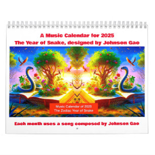 2025 Music Calendar for the Zodiac Year of Snake