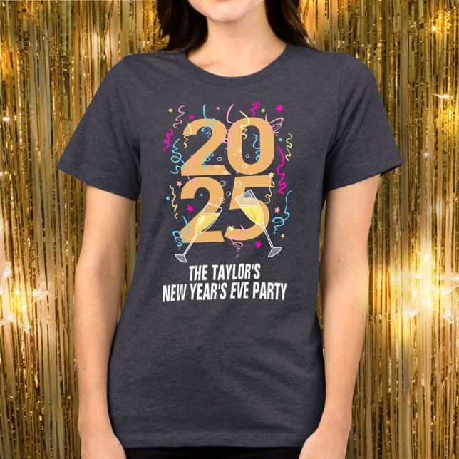 2025 new year celebration night champagne gold Tri-Blend shirt (Creator Uploaded)