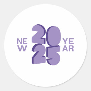 2025 New Year Classic Round Sticker